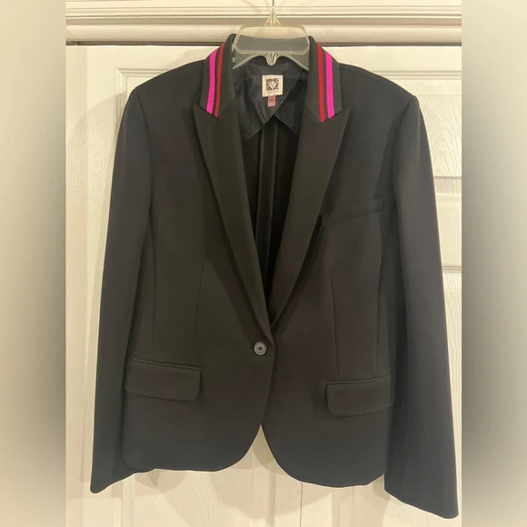 Anne Klein Pink and Black Blazer Size 14 in perfect condition, only worn once. - Picture 1 of 11